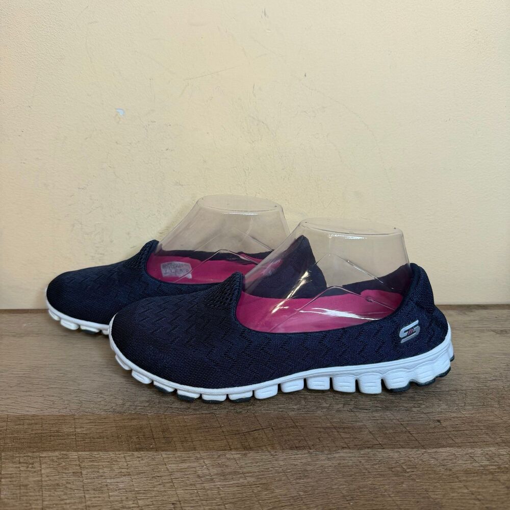 Skechers EZ Flex Flicker Shoes Womens 7 Slip On Casual Comfort Low Top Blue